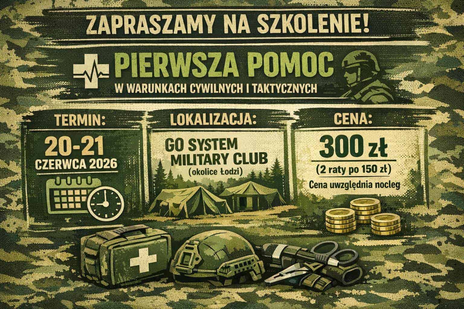 Kurs pierwsza pomoc okolice Łodzi - baner